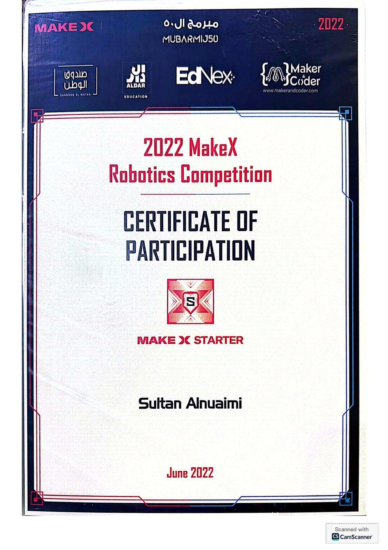 MakeX Robotics Competition — 3rd Place